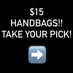 Various handbags each for $15!